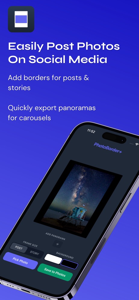 PhotoBorder+ screenshot 1