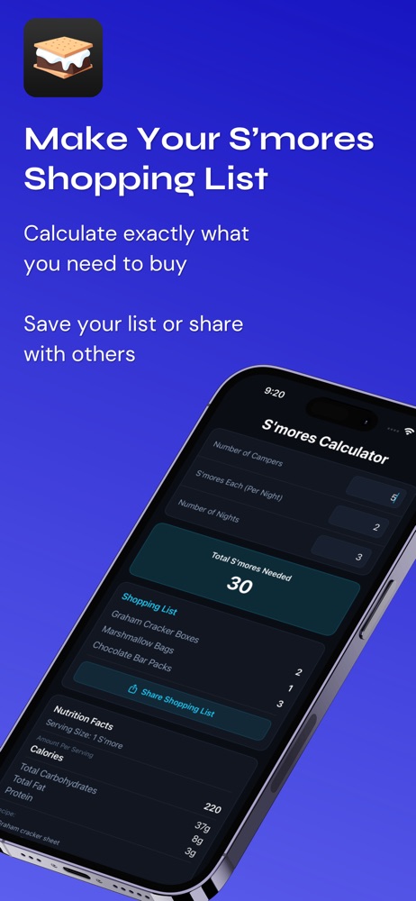S'mores Calculator screenshot 1